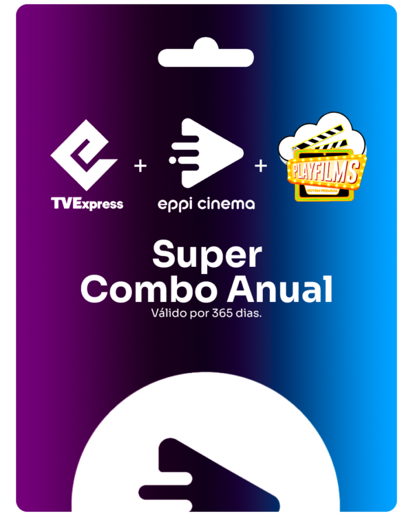 Gift Card Super Combo TVExpress + Eppi Cinema + Nuvem Premium - Anual